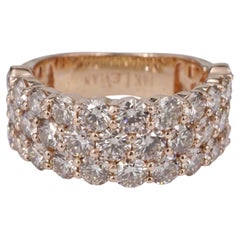 LeVian 3 Carat Champagne Diamond 14K Rose Gold Eternity Band Ring