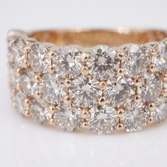 LeVian 3 Carat Champagne Diamond 14K Rose Gold Eternity Band Ring