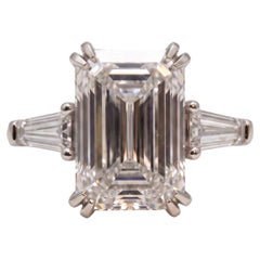GIA Certified 3 Carat G Flawless Emerald Diamond Platinum Ring