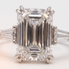 GIA Certified 3 Carat G Flawless Emerald Diamond Platinum Ring