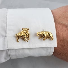 Tiffany & Co.18K Yellow Gold Stock Market Cufflinks