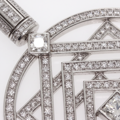 Cartier Diamond 18k White Gold Pendant Necklace
