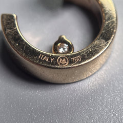 Movado-Creolen aus 18-karätigem Gelbgold mit Diamanten