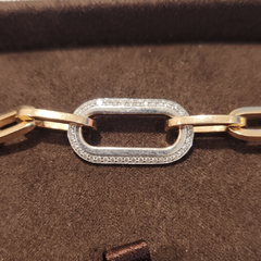 Roberto Coin 18k Yellow Gold Diamond Link Bracelet