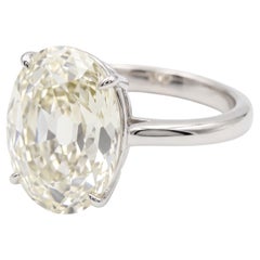 10.3 Carat J VS2 Old Mine Brilliant Diamond White Gold Ring