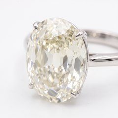 10.3 Carat J VS2 Old Mine Brilliant Diamond White Gold Ring