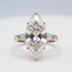 GIA Certified 9.08 Carat D VVS1 Marquise Brilliant Diamond White Gold Ring