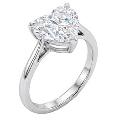 GIA Certified Carat D Flawless Heart Brilliant Diamond Engagement Ring