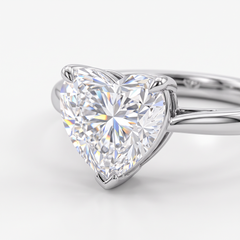 GIA Certified Carat D Flawless Heart Brilliant Diamond Engagement Ring
