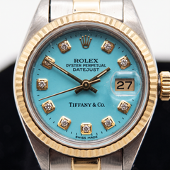 Rolex Datejust Tiffany & Co Diamond Dial Two-Tone Wrist Watch