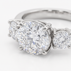 5 Carat D VVS1 Round Brilliant Diamond White Gold Ring