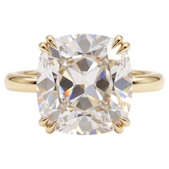 5.07 Carat E VS1 Old Mine Brilliant Diamond Ring