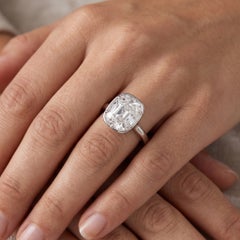 3.06 Carat D SI1 Old Mine Brilliant Diamond White Gold Ring