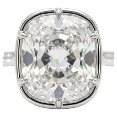 3.06 Carat D SI1 Old Mine Brilliant Diamond White Gold Ring