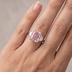 1.32 Carat Fancy Light Pink VVS1 Cut-Cornered Rectangular Modified Brilliant Dia