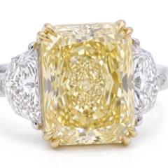 10.26 Carat Fancy Yellow VS1 Cut-Cornered Rectangular Modified Brilliant Diamond