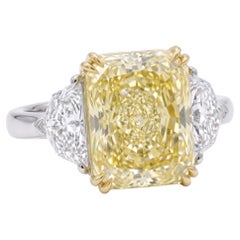 10.26 Carat Fancy Yellow VS1 Cut-Cornered Rectangular Modified Brilliant Diamond