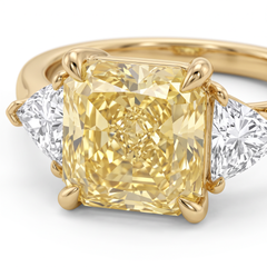 2.14 Carat Fancy Yellow VS2 Cut-Cornered Square Modified Brilliant Diamond Yello