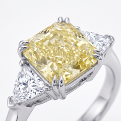 4.99 Carat Fancy Light Yellow VS2 Cut-Cornered Rectangular Modified Brilliant Di