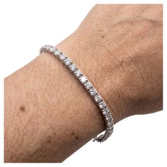 8 Carat Diamond 14K White Gold Tennis Bracelet