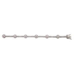 Crown of Light 5 Carat Diamond 18k White Gold Tennis Bracelet