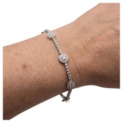 Crown of Light 5 Carat Diamond 18k White Gold Tennis Bracelet