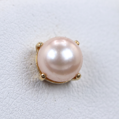 Classic 14K Yellow Gold Cultured Pearl Stud Earrings