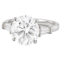 GIA-zertifizierter Platinring mit einem runden Brillanten von 8 Karat, VVS1