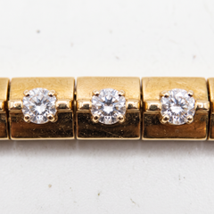 Bracciale tennis CAVERLY con diamanti naturali da 6 carati in oro giallo 18k