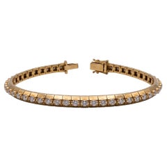 Bracciale tennis CAVERLY con diamanti naturali da 6 carati in oro giallo 18k