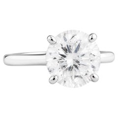 GIA Certified 6.02 Carat G VS1 Round Brilliant Diamond White Gold Ring