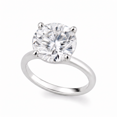GIA Certified 6.02 Carat G VS1 Round Brilliant Diamond White Gold Ring