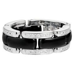 CHANEL Ultra Ring, 18k White Gold & Black Ceramic, 0.22ct Diamonds