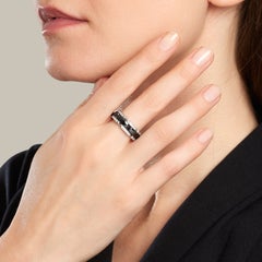 CHANEL Ultra Ring, 18k White Gold & Black Ceramic, 0.22ct Diamonds