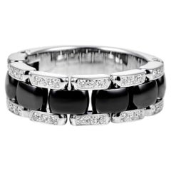 CHANEL Ultra Ring, 18K White Gold & Black Ceramic, 0.22ct Diamonds