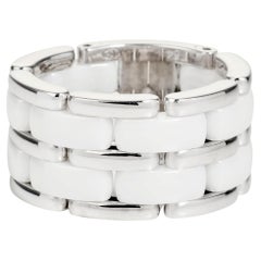 CHANEL Ultra ring in 18k white gold and white ceramic