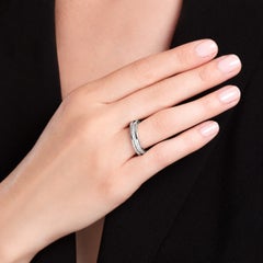 BULGARI B.Zero1 18k White Gold Diamond Band Ring, Circa 2015, 0.45ct