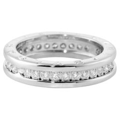BULGARI B.Zero1 18k White Gold Diamond Band Ring, Circa 2015, 0.45ct