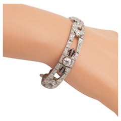 Art Deco Platin 16,26 Karat Diamantarmband mit Diamanten