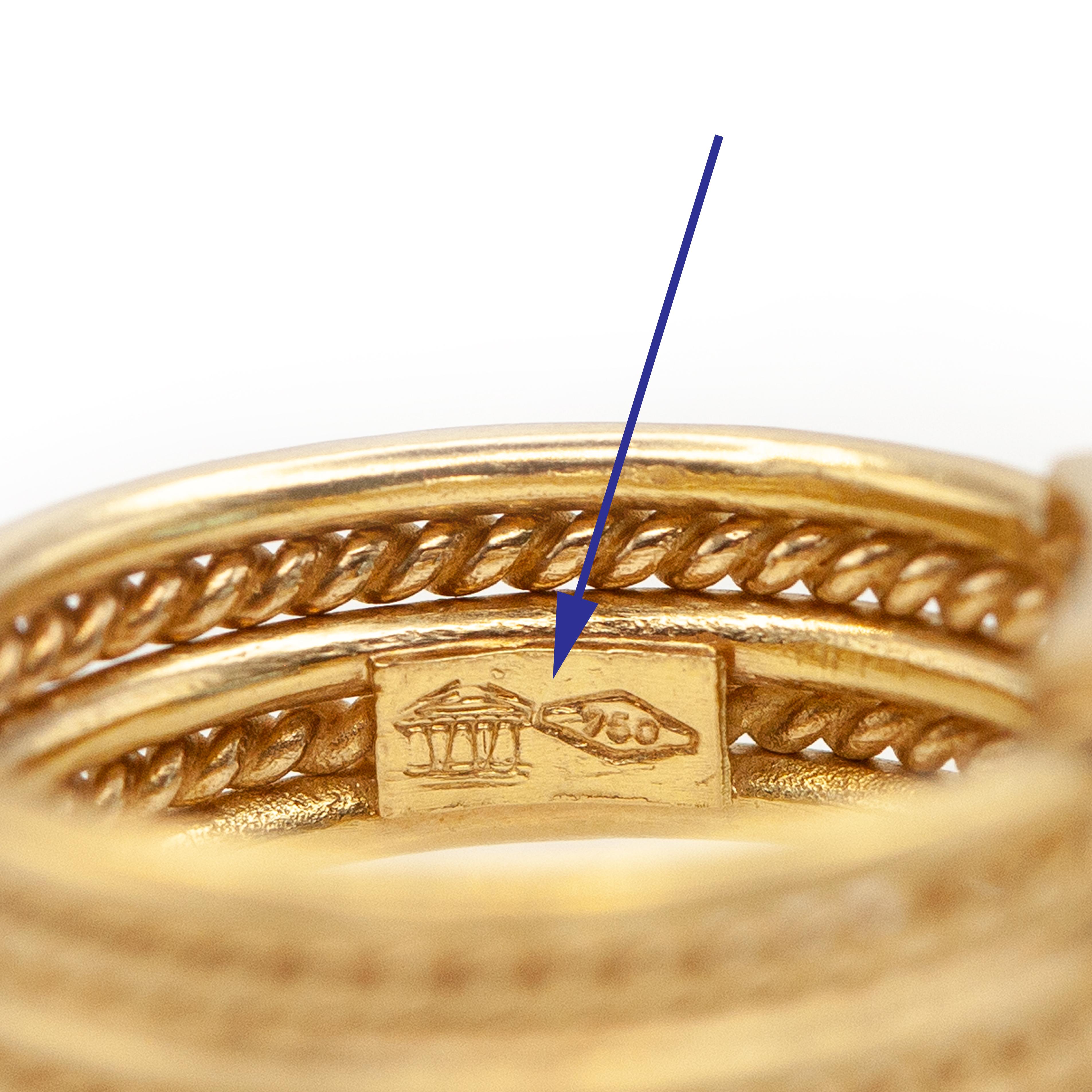 Temple St. Clair 18K YG Quadratischer Topas Ring (Carréeschliff) im Angebot