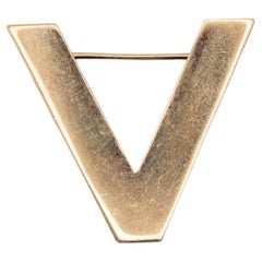 Vintage Tiffany & Co. 14K Yellow Gold Varsity Brooch c. 1940s