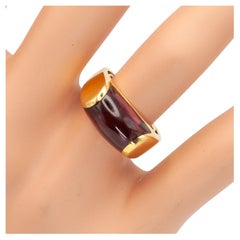 Bulgari Tronchetto 18K Yellow Gold Rubellite Ring