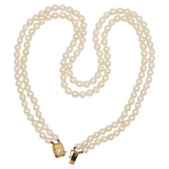 Vintage Mikimoto Double-Strand Akoya Pearl Necklace