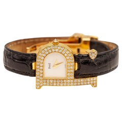 Piaget 18K Gelbgold Diamant "P" Armbanduhr
