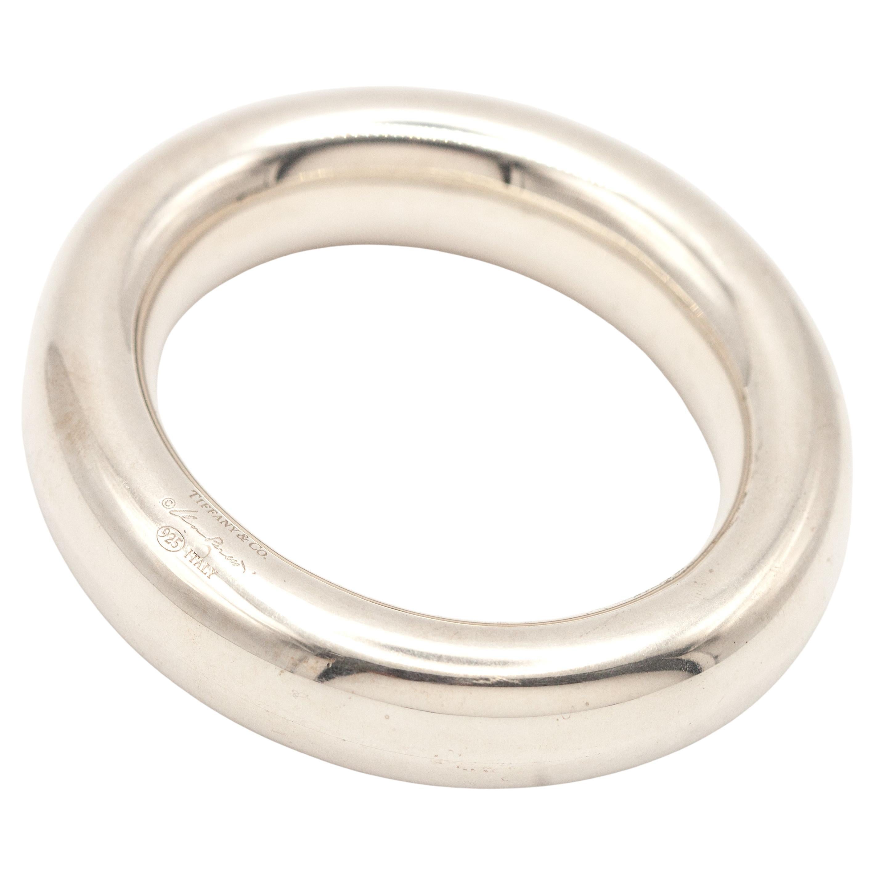 Tiffany 
Co Elsa Peretti Sterling Doughnut Bangle en venta