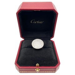 Cartier Jeton Sauvage 18K WG Pavé Diamond Cocktail Ring with Box