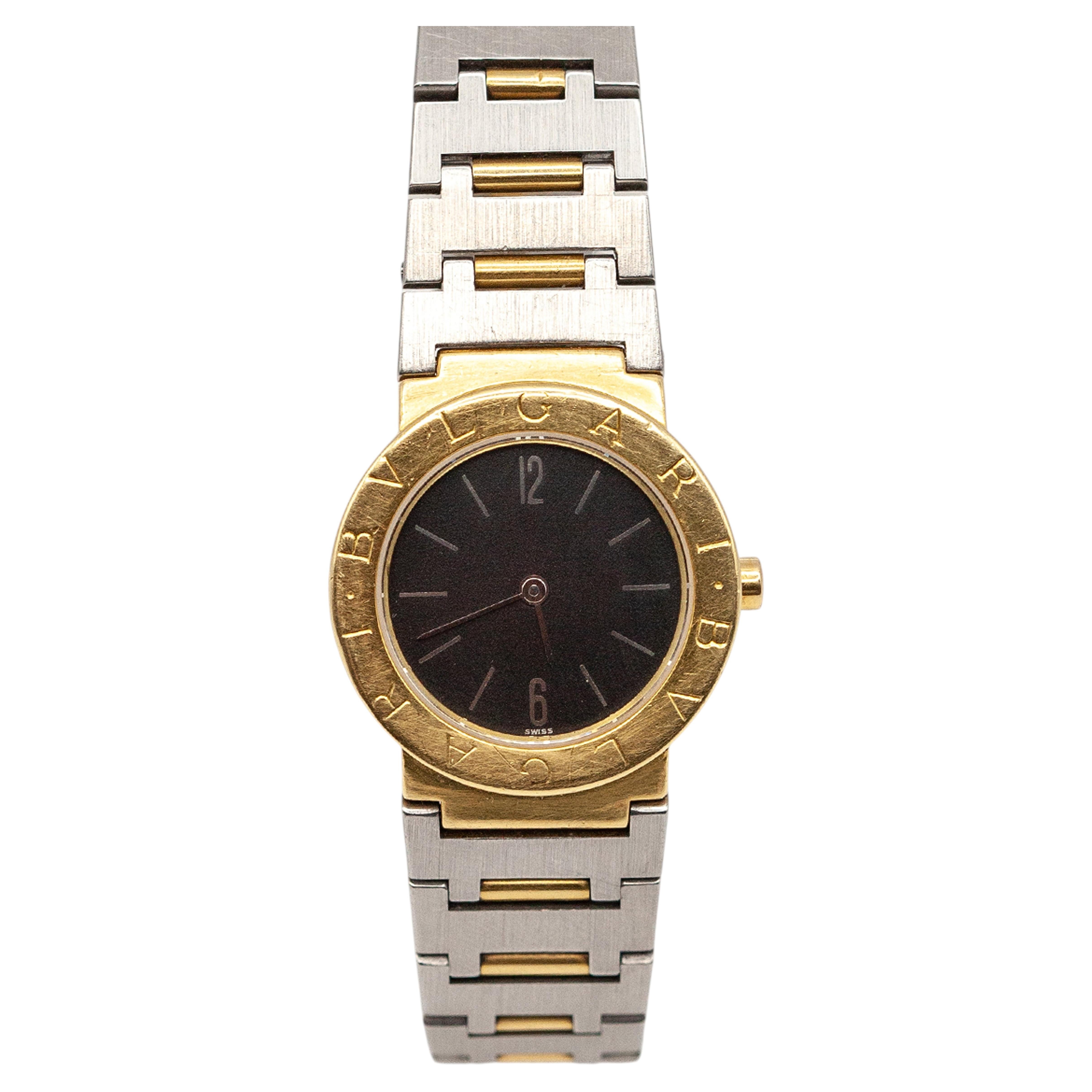 Reloj de pulsera BVLGARI Bulgari bicolor, de acero inoxidable y oro amarillo de 18 quilates