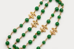 Custom 18 Karat Gold GIA Certified Jadeite Jade Diamond Rosary Style Necklace