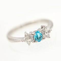 GIA Certified Brazilian Paraiba Tourmaline Diamond Platinum Ring