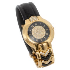 Gianni Versace Orologi Limited Edition 18K Gold Blackened Gold Diamond Watch